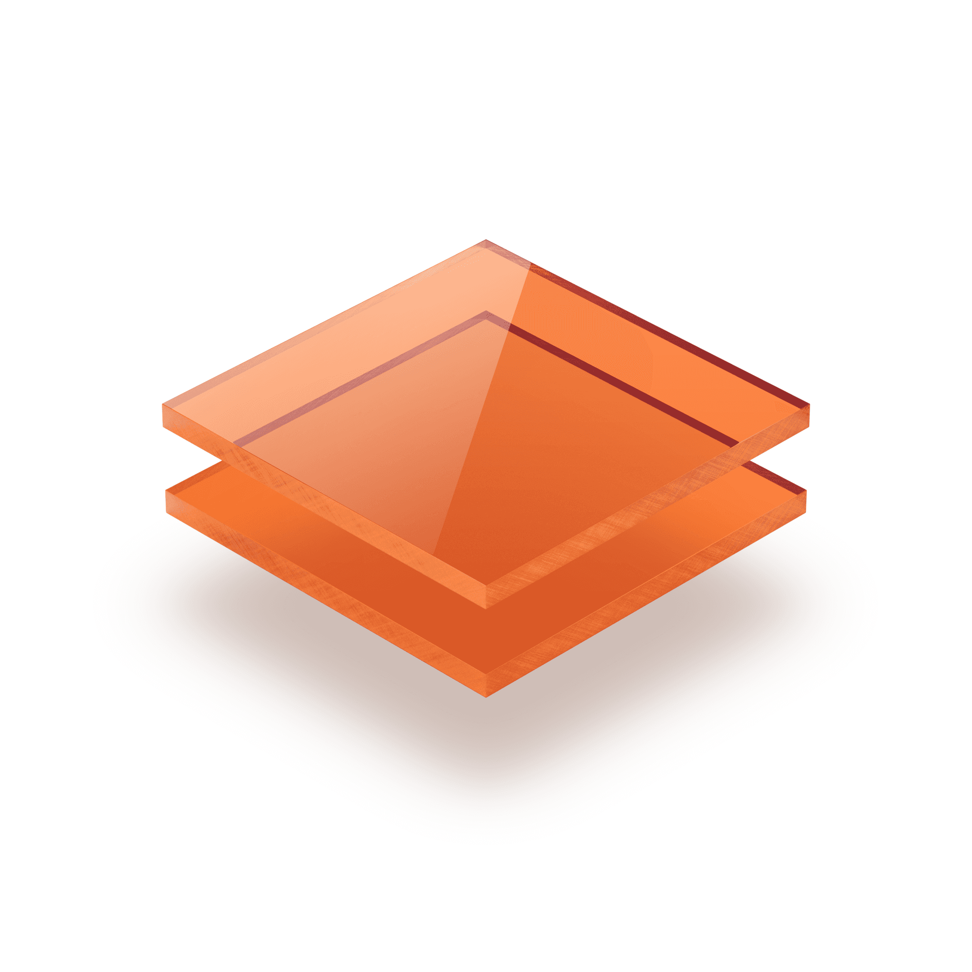 Orange getönt Acrylglas Platte GS