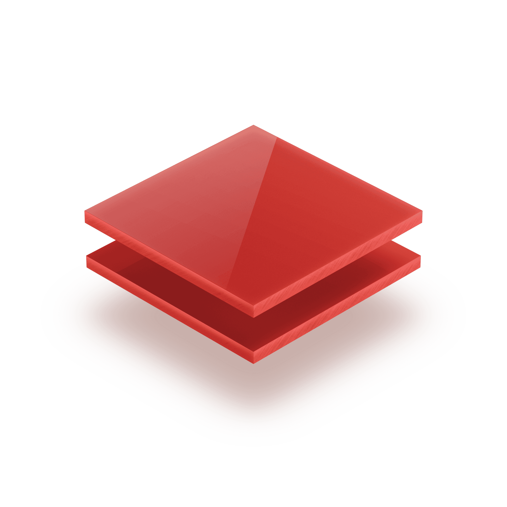Rot opal Acrylglas Platte