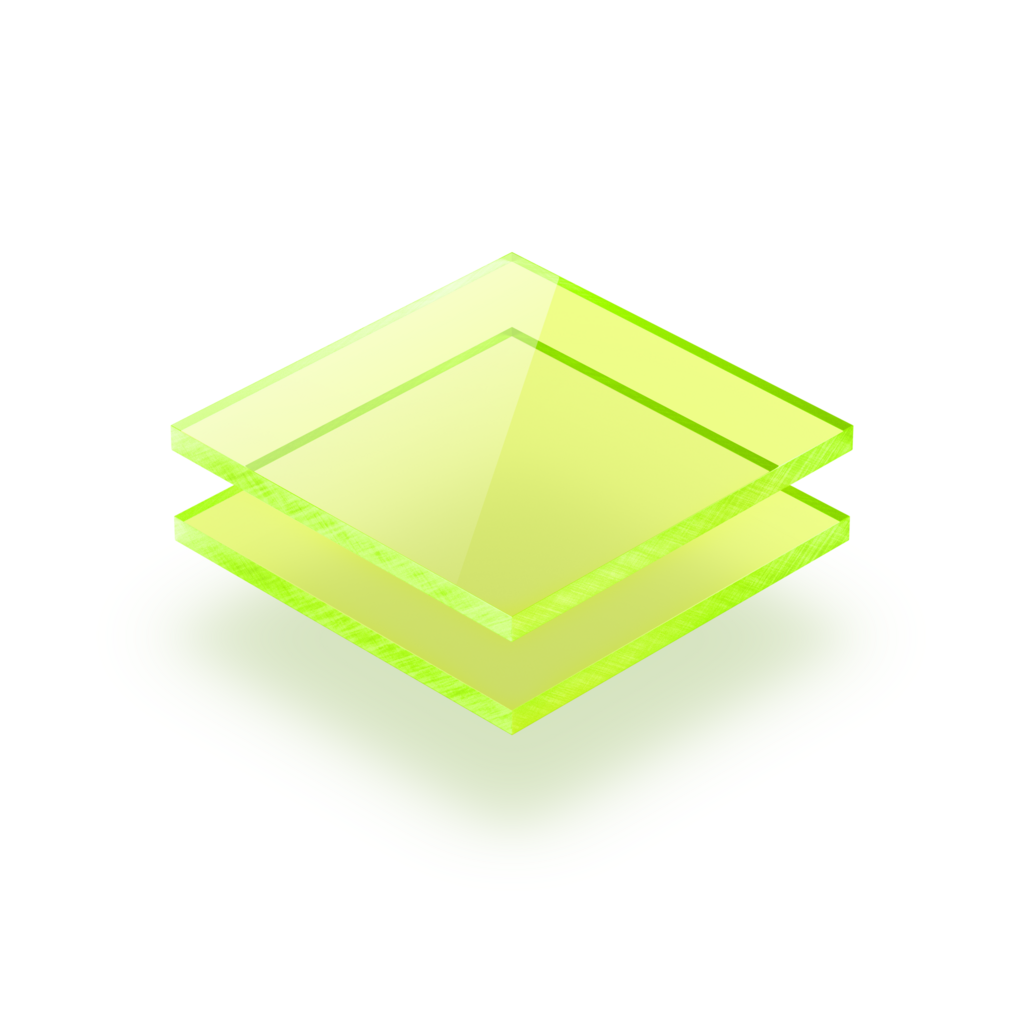 Grün fluoreszierend Acrylglas GS Platte