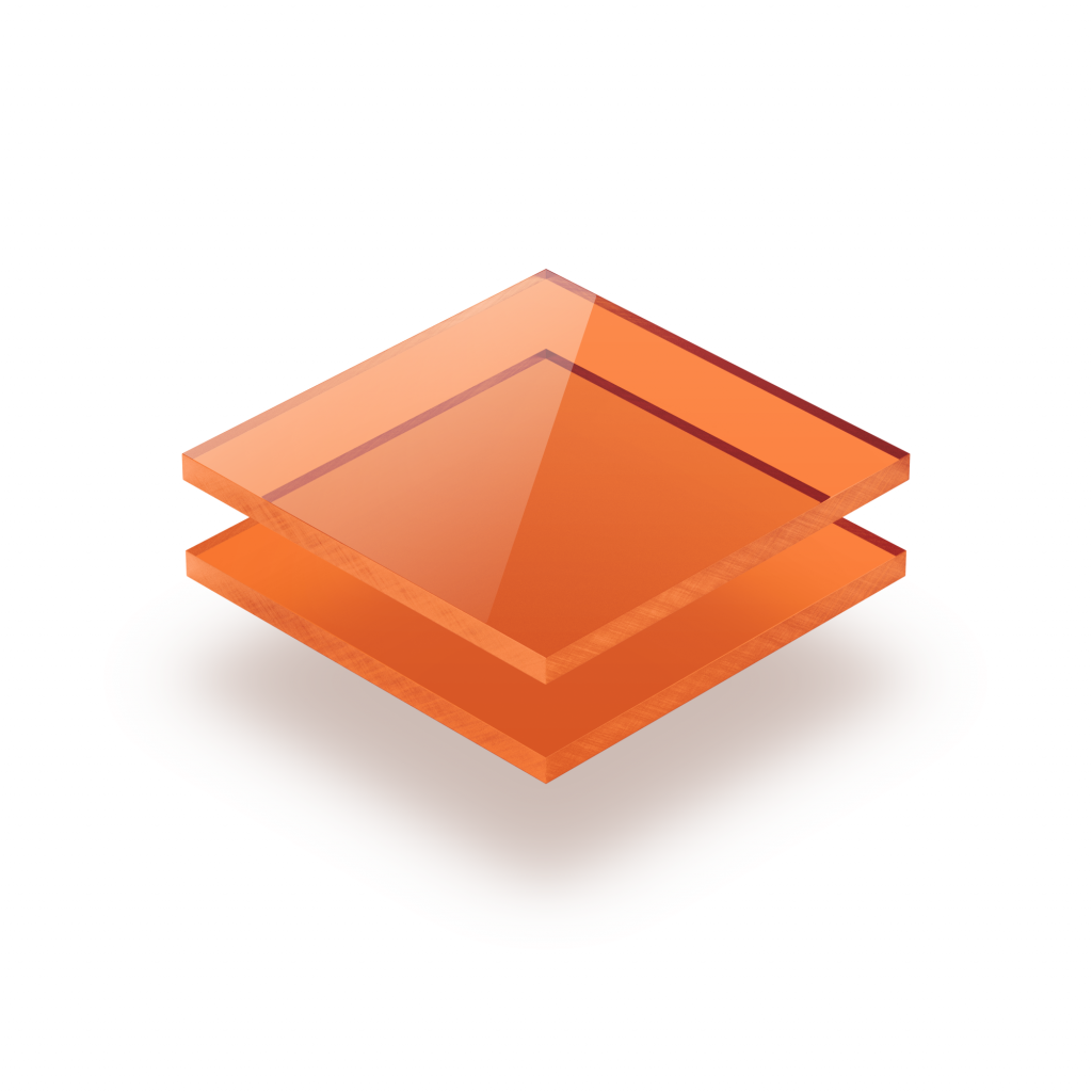 Orange getönt Acrylglas Platte GS