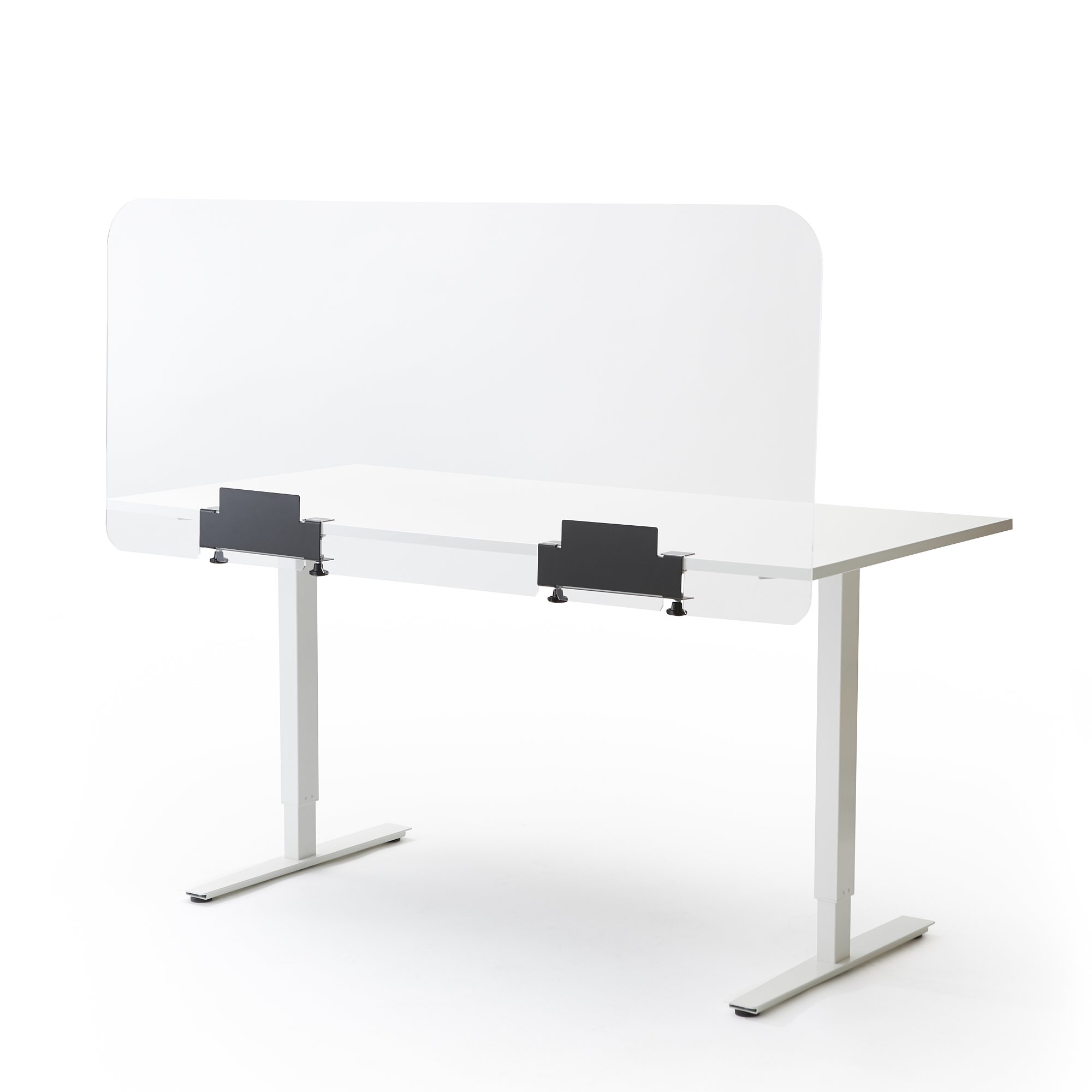 Büro-Schreibtisch Trennwand Clip 2 Stück für Büro Max Tischplatte: 15-40mm Klemmhalter für Plexiglas Tischklemme für Spuckschutz Einfache Installation 