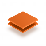 Orange Acrylglas Buchstabenplatte matt