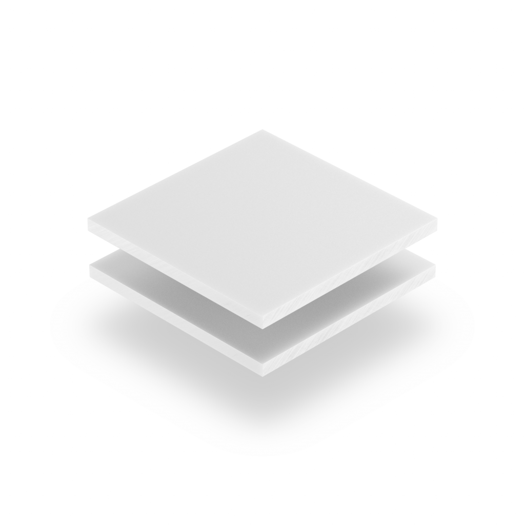 Weiß Acrylglas Buchstabenplatte matt